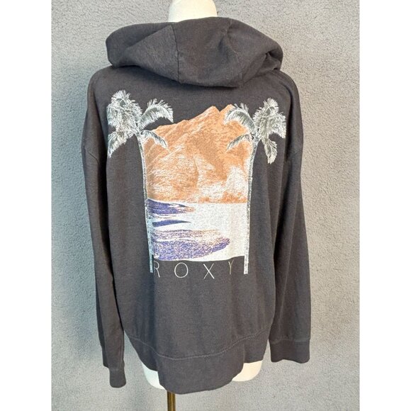 Roxy Juniors' Mountain Sweet Rhythm Graphic-Print Hoodie Gray Size-Large NWT's - Picture 5 of 8